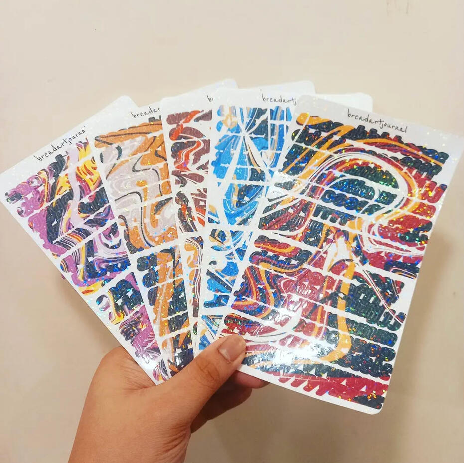 Vinyl Holo Dots Kiss Cut Deco Sticker Sheet